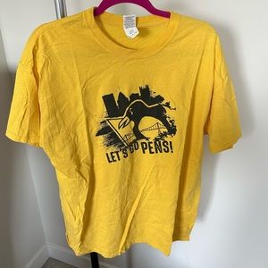 Yellow Pittsburgh Penguins Let’s Go Pens T-shirt